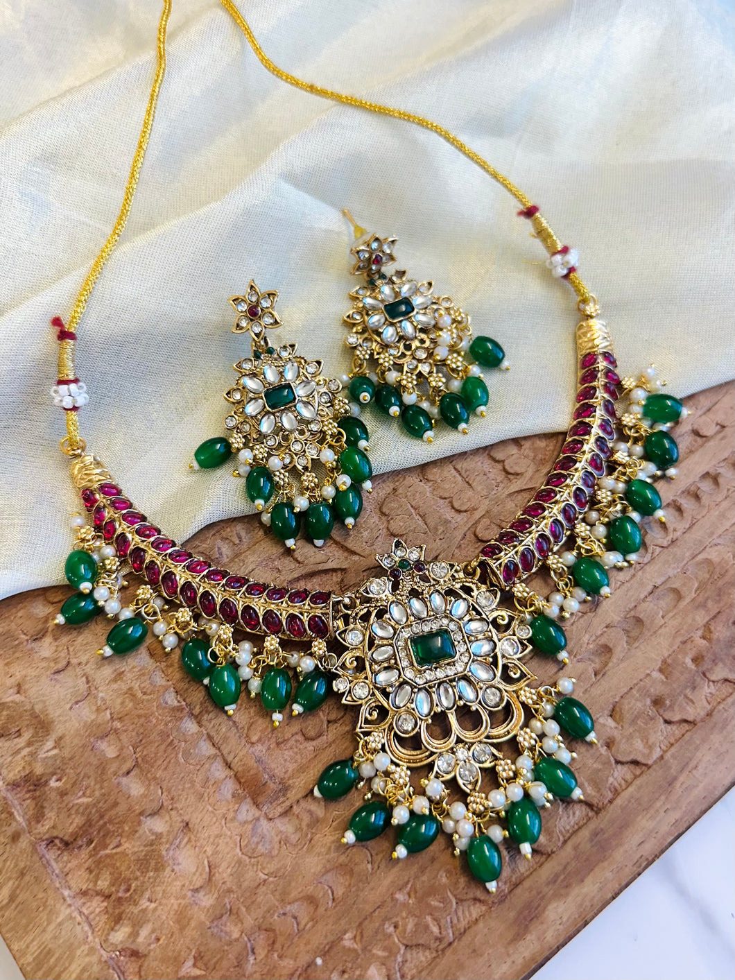 Premium Kemp Stone celebrity Inspired necklace set