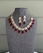 Load image into Gallery viewer, 22k gold plated Tayani delicate Flower  Necklace set
