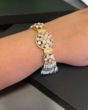 Load image into Gallery viewer, Moissanite ferozi Golden Pearl Adjustable Openable bracelet
