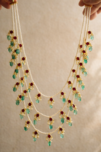 Load image into Gallery viewer, Rani haar Long Delicate Jadau kundan dainty necklace
