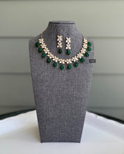 Load image into Gallery viewer, 22k gold plated Tayani delicate Flower  Necklace set
