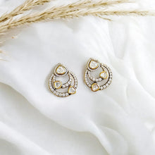 Load image into Gallery viewer, Premium Small Cz Tayani Victorian 22k Gold plated Chandali Earrings
