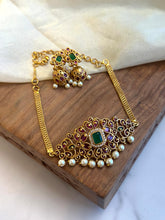Load image into Gallery viewer, Multicolor Kemp Stone premium Quality Flower design Choker necklace set for women
