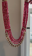 Load image into Gallery viewer, Ruby Celebrity inspired Layered Gold Plated Long Mala Premium Tayani Necklace
