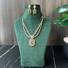 Load image into Gallery viewer, Tayani Gold plated Premium Cz Embedded Necklace set
