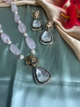 Load image into Gallery viewer, Jaguar long  Natural stones doublet Stylish necklace set
