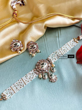 Load image into Gallery viewer, 22k Gold plated meenakari Tayani Choker Premium Statement Necklace set
