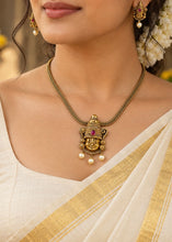 Load image into Gallery viewer, Balaji Premium Dainty Ethnic temple necklace set
