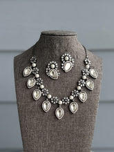 Load image into Gallery viewer, Maya White Uncut Kundan American diamond pearl Necklace set
