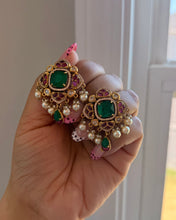 Load image into Gallery viewer, Premium Tayani Doublet Enamel work Earrings
