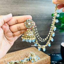 Load image into Gallery viewer, Mirror Jhumka Set with Sahara
