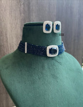 Load image into Gallery viewer, Premium Hydro Choker Crystal Beads American Diamond choker set
