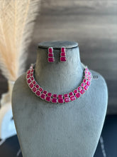 Load image into Gallery viewer, German silver stone simple sleek necklace set
