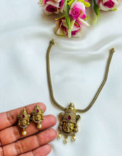 Load image into Gallery viewer, Balaji Premium Dainty Ethnic temple necklace set
