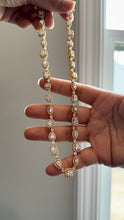 Load image into Gallery viewer, Single Line Diamond Solitaire Looking Tennis Necklace set
