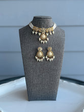 Load image into Gallery viewer, Tayani Meenakari 22k gold plated Simple Dainty Choker necklace set

