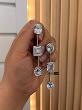 Load image into Gallery viewer, Statement Stylish Celebrity Long Solitaire Dangler Earrings
