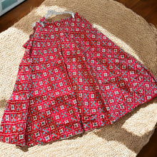 Load image into Gallery viewer, Red Patola Free size Soft Silk Skirt
