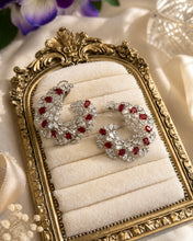 Load image into Gallery viewer, American Diamond Cz Stone C Shaped Earrings
