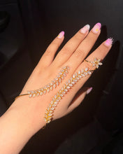 Load image into Gallery viewer, Golden Long Solitaire Adjustable HandCuff Celebrity
