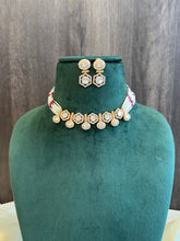 Load image into Gallery viewer, Moissanite Choker Pearl Beads Necklace set
