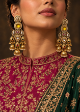Load image into Gallery viewer, More colors - German silver Kashmiri Silver replica Pachi Dangling earrings
