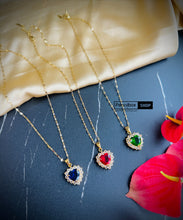Load image into Gallery viewer, Heart Golden Rhinestone Chain simple necklace IDW
