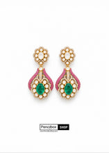 Load image into Gallery viewer, Tayani Green Ruby Earrings
