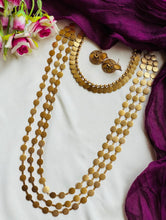 Load image into Gallery viewer, Lakshmi ji Coin Short Long Layered Combo Temple Necklace set
