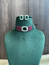 Load image into Gallery viewer, Premium Hydro Choker Crystal Beads American Diamond choker set
