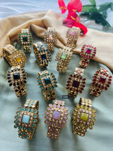 Load image into Gallery viewer, Polki Stone Adjustable statement Bracelet
