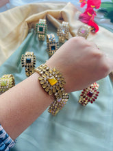 Load image into Gallery viewer, Polki Stone Adjustable statement Bracelet
