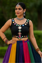 Load image into Gallery viewer, 36 to 42 Multicolor Mirror Embroidery Navratri Blouse
