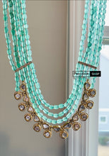 Load image into Gallery viewer, Jade Layered Gold Plated Long Mala Premium Tayani Necklace
