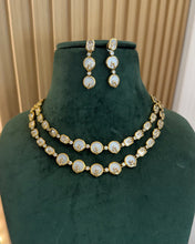 Load image into Gallery viewer, Tayani Gold plated Victorian Mop Cz Layered Necklace set
