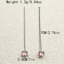Load image into Gallery viewer, Heart Shape Stainless Steel Zircon gold plated Drop earrings
