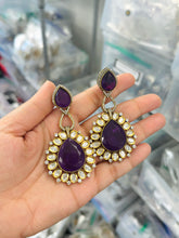 Load image into Gallery viewer, Premium Moissanite Doublet Golden Danglers earrings
