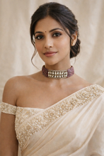 Load image into Gallery viewer, Ruby Moissanite Stone Choker Necklace set
