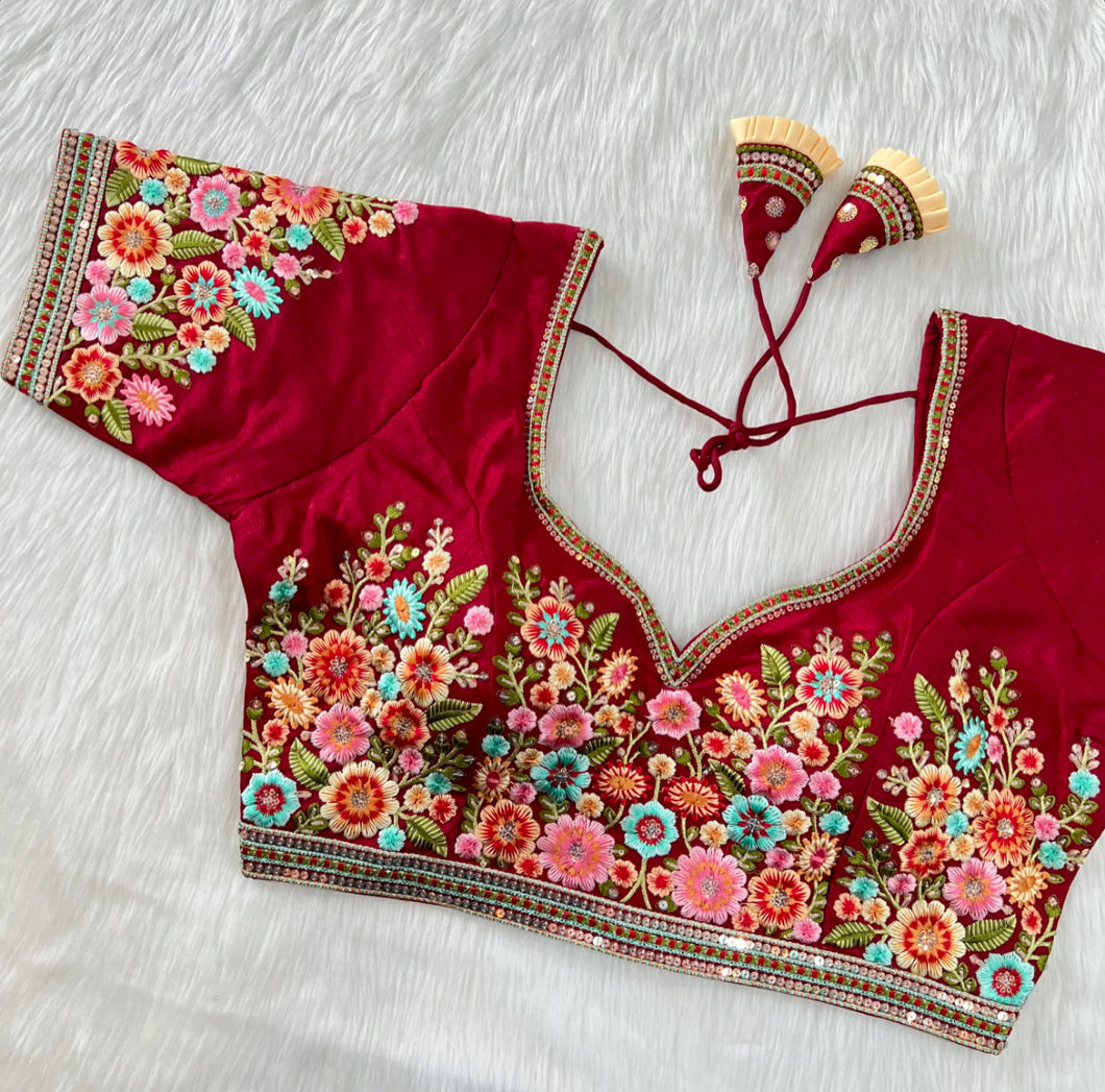 Embroidery Flower Blouse 40-44