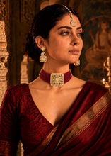 Load image into Gallery viewer, Sunheri Kundan Moissanite Choker Set - Ruby
