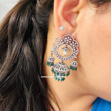 Load image into Gallery viewer, American Diamond Victorian Jhumka Dangling Earrings
