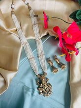 Load image into Gallery viewer, Ganesha Pearl long Premium Necklace set
