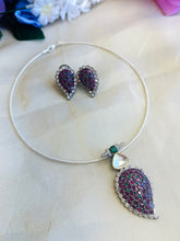 Load image into Gallery viewer, Moissanite Premium Hasli Silver Based Necklace set
