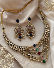 Load image into Gallery viewer, Moissanite Waterfall Layered Premium Necklace set
