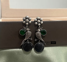 Load image into Gallery viewer, Cute bird German silver Stone Earrings
