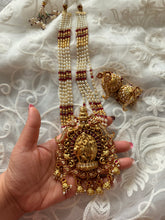 Load image into Gallery viewer, Moissanite Long Ruby Krishna ji Premium Necklace set
