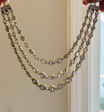 Load image into Gallery viewer, Dia mirza inspired Dainty three Layered 22k Gold Plated Long Mala Premium Tayani Necklace set
