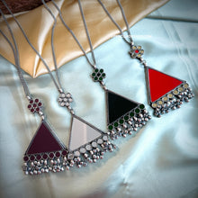 Load image into Gallery viewer, Afghani Mirror ghunghroo German silver Pendant Necklace
