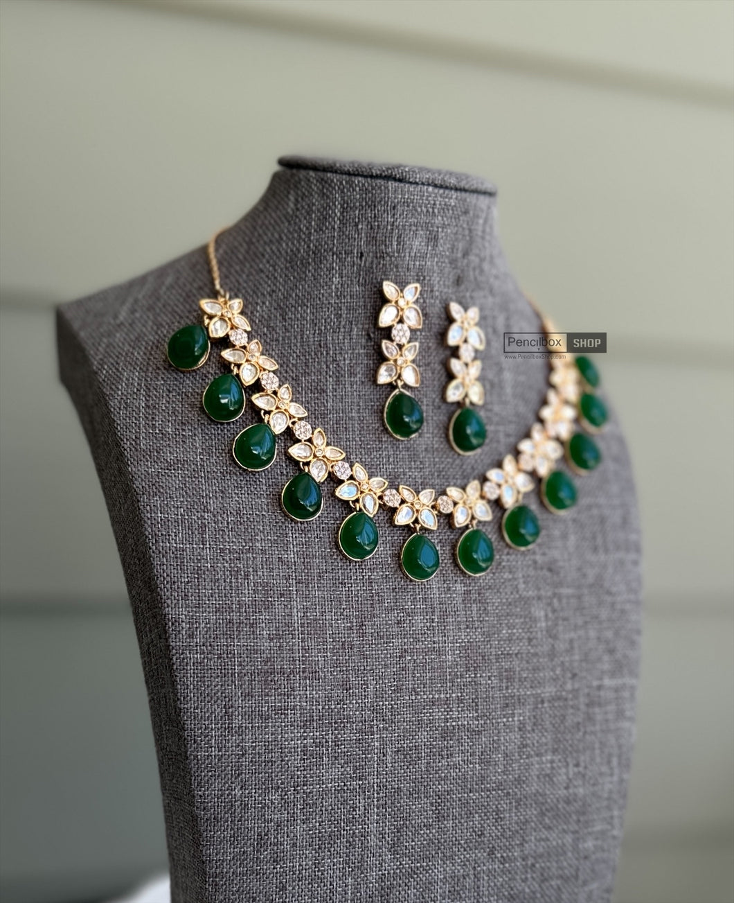 22k gold plated Tayani delicate Flower  Necklace set