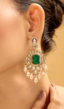 Load image into Gallery viewer, Multiple colors-Tayani 22k gold plated Doublet Pearl Dangling earrings
